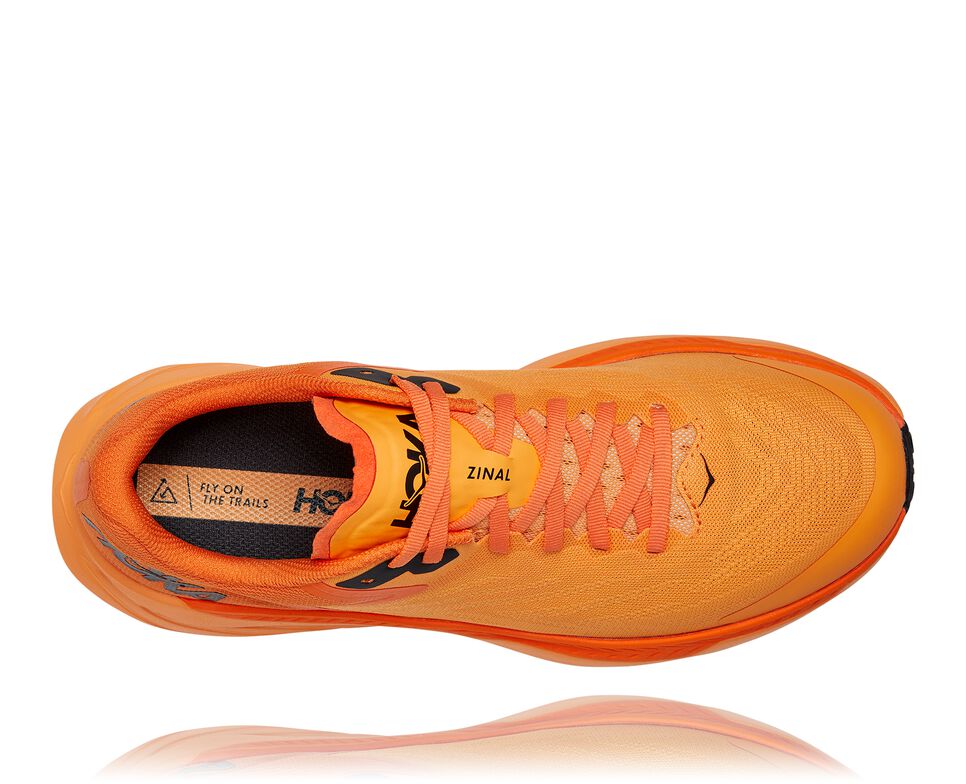 Hoka One One Zinal Trail löparskor Herr Orange Orange | 86NVRDZKJ