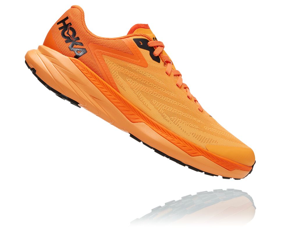 Hoka One One Zinal Trail löparskor Herr Orange Orange | 86NVRDZKJ